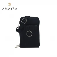 BANDOLERA PORTA CELULAR AMAYRA NEGRA