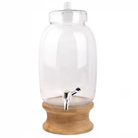 DISPENSER DE VIDRIO 5LTS CON BASE DE PINO
