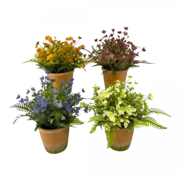 MACETA CON FLORES Y HEL...